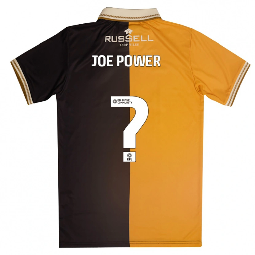 Danxen Kvinder John Joe Power #0 Gul Sort Hjemmebane Spillertrøjer 2025/26 Trøje T-Shirt
