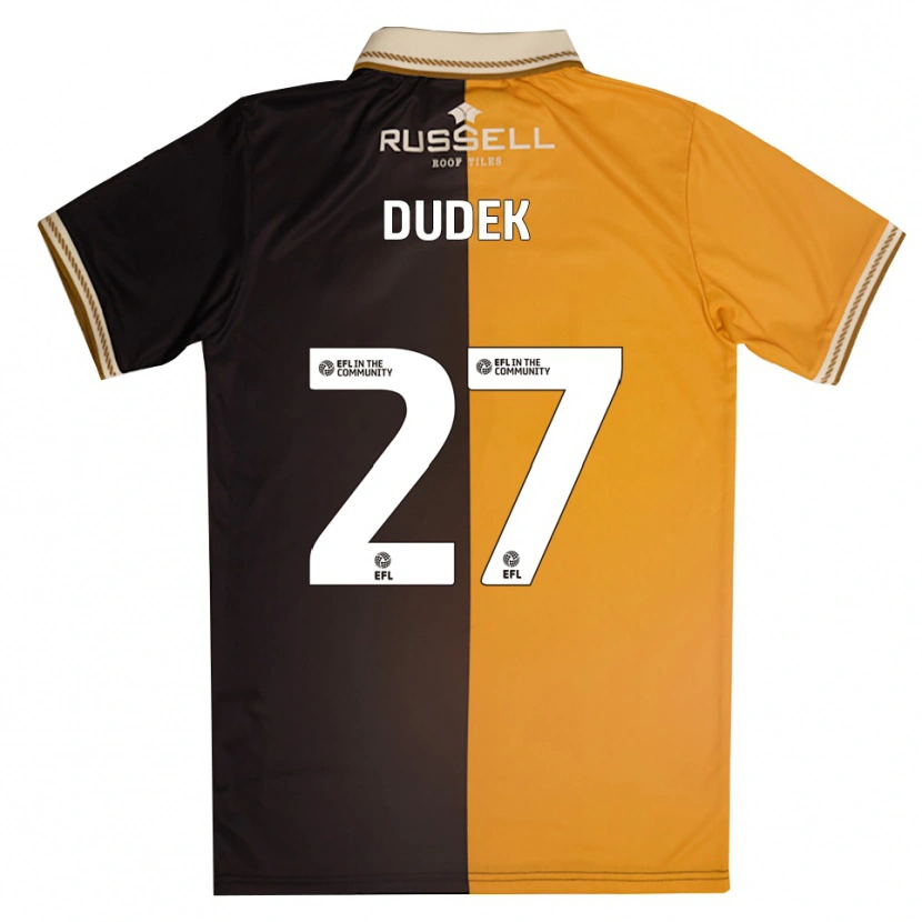 Danxen Kvinder Kamil Dudek #27 Gul Sort Hjemmebane Spillertrøjer 2025/26 Trøje T-Shirt