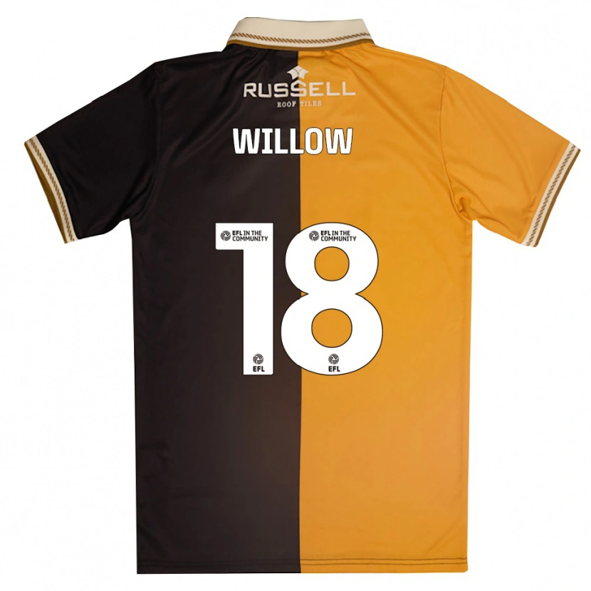 Danxen Kvinder Jack Willow #18 Gul Sort Hjemmebane Spillertrøjer 2025/26 Trøje T-Shirt