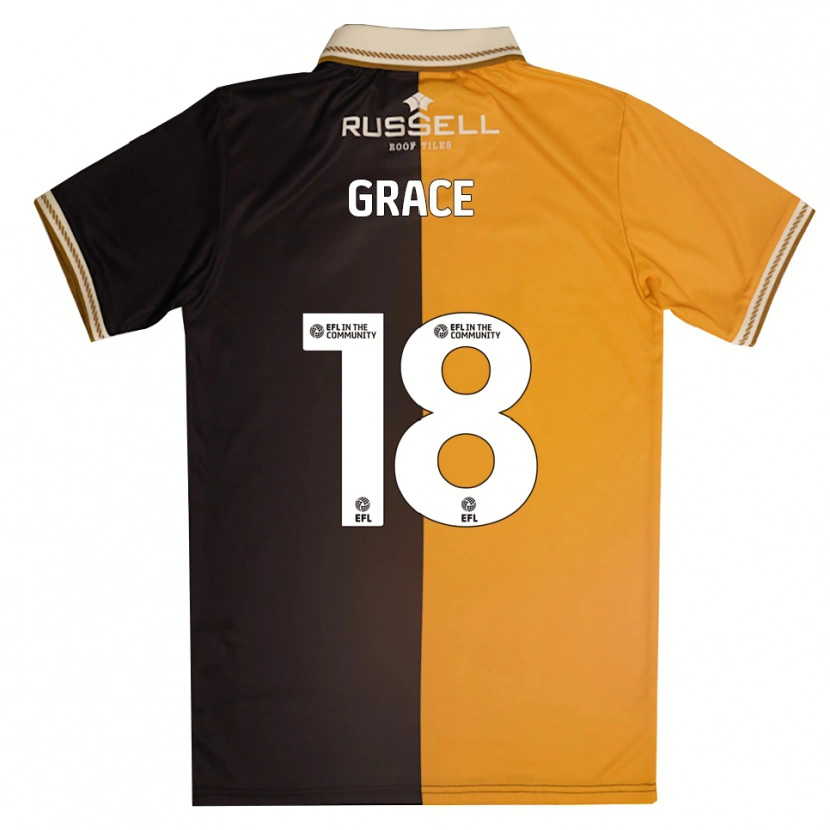Danxen Kvinder Grace Hennessy-Fernåndez #18 Gul Sort Hjemmebane Spillertrøjer 2025/26 Trøje T-Shirt