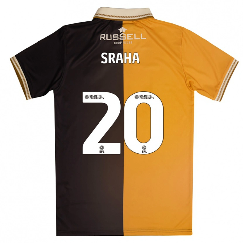 Danxen Kvinder Jason Sraha #20 Gul Sort Hjemmebane Spillertrøjer 2025/26 Trøje T-Shirt