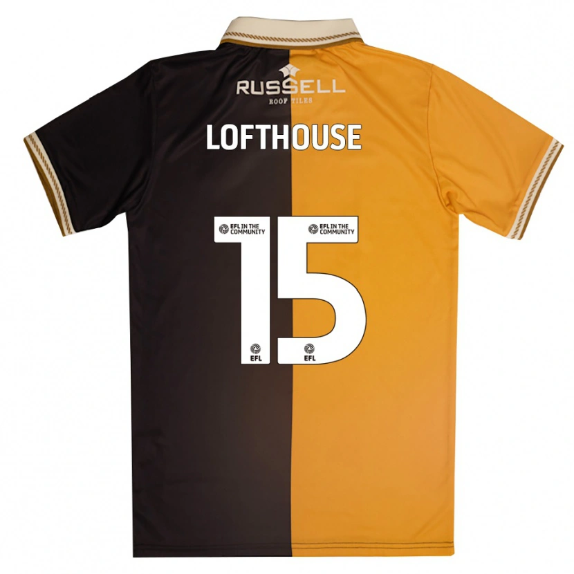 Danxen Kvinder Kyran Lofthouse #15 Gul Sort Hjemmebane Spillertrøjer 2025/26 Trøje T-Shirt