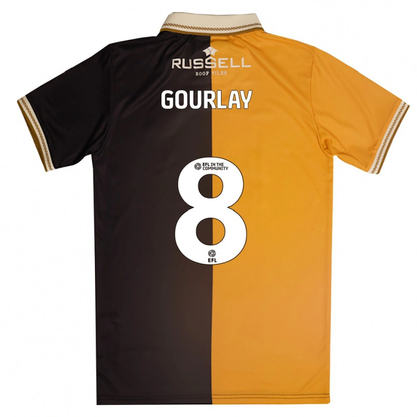 Danxen Kvinder Elisha Gourlay #8 Gul Sort Hjemmebane Spillertrøjer 2025/26 Trøje T-Shirt