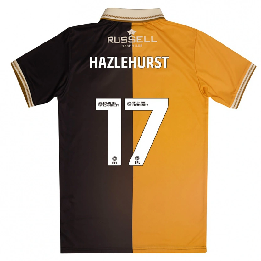 Danxen Kvinder Jack Hazlehurst #17 Gul Sort Hjemmebane Spillertrøjer 2025/26 Trøje T-Shirt