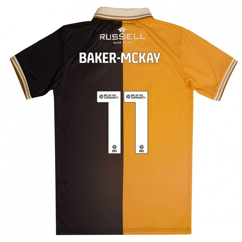Danxen Kvinder Kiyan Baker-Mckay #11 Gul Sort Hjemmebane Spillertrøjer 2025/26 Trøje T-Shirt