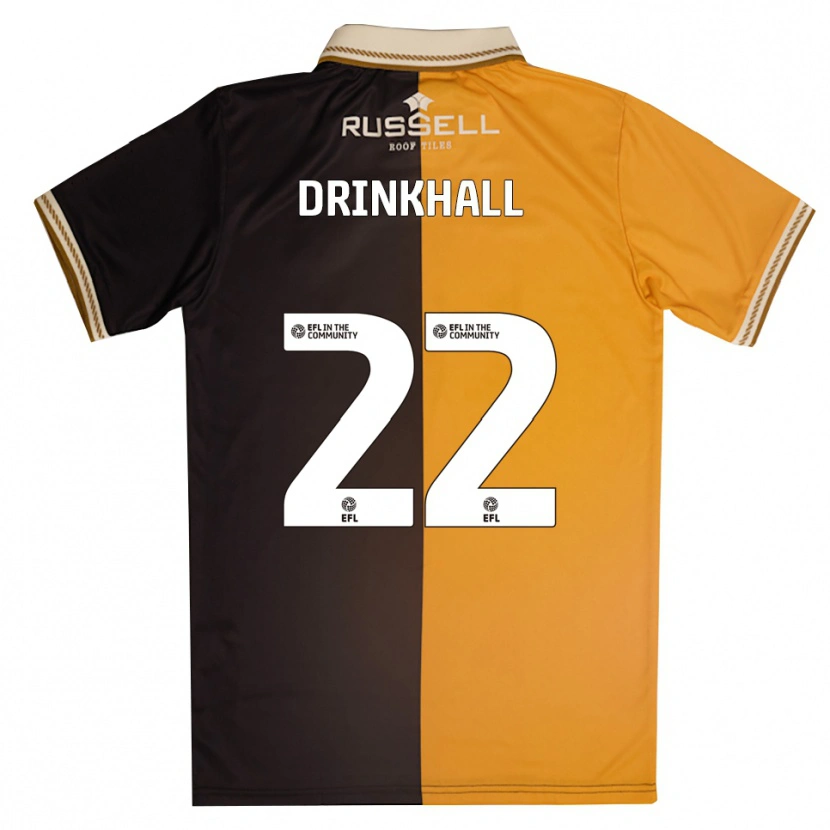 Danxen Kvinder Millie Drinkhall #22 Gul Sort Hjemmebane Spillertrøjer 2025/26 Trøje T-Shirt