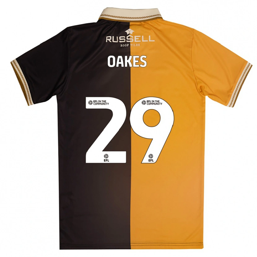 Danxen Kvinder Toby Oakes #29 Gul Sort Hjemmebane Spillertrøjer 2025/26 Trøje T-Shirt