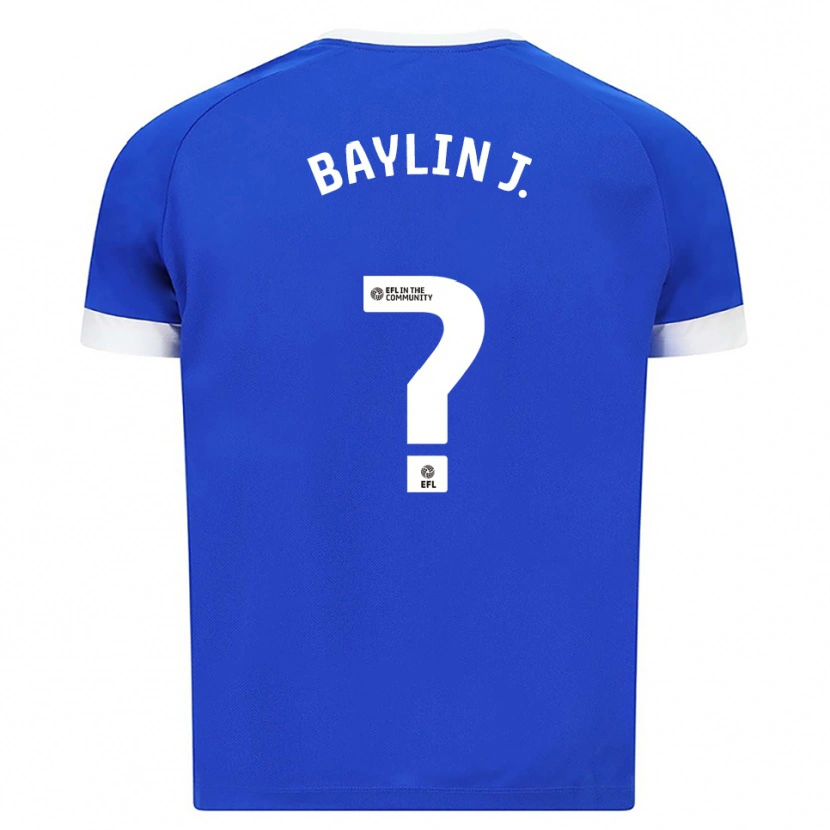 Danxen Kvinder Baylin Johnson #0 Blå Hvid Hjemmebane Spillertrøjer 2025/26 Trøje T-Shirt