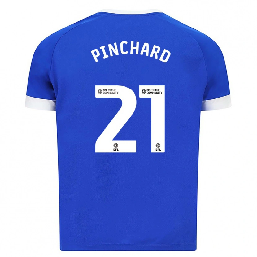 Danxen Kvinder Cerys Pinchard #21 Blå Hvid Hjemmebane Spillertrøjer 2025/26 Trøje T-Shirt