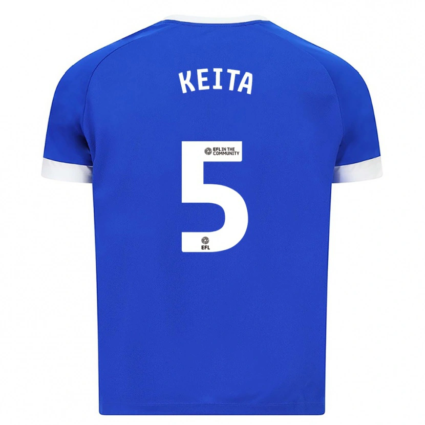 Danxen Kvinder Gabriel Keita #5 Blå Hvid Hjemmebane Spillertrøjer 2025/26 Trøje T-Shirt