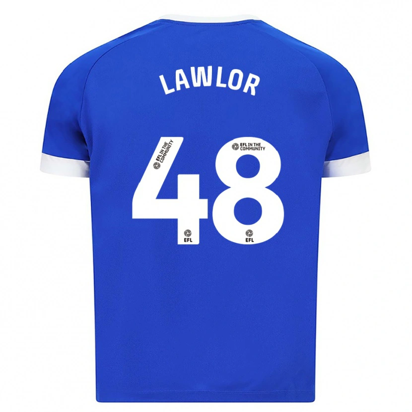 Danxen Kvinder Dylan Lawlor #48 Blå Hvid Hjemmebane Spillertrøjer 2025/26 Trøje T-Shirt