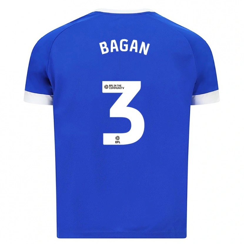 Danxen Kvinder Joel Bagan #3 Blå Hvid Hjemmebane Spillertrøjer 2025/26 Trøje T-Shirt