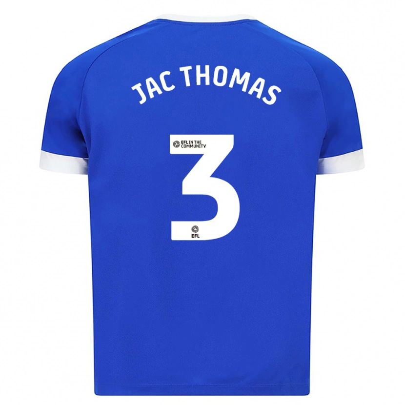Danxen Kvinder Jac Thomas #3 Blå Hvid Hjemmebane Spillertrøjer 2025/26 Trøje T-Shirt
