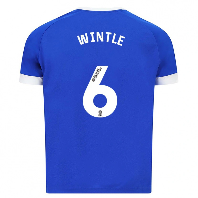 Danxen Kvinder Ryan Wintle #6 Blå Hvid Hjemmebane Spillertrøjer 2025/26 Trøje T-Shirt