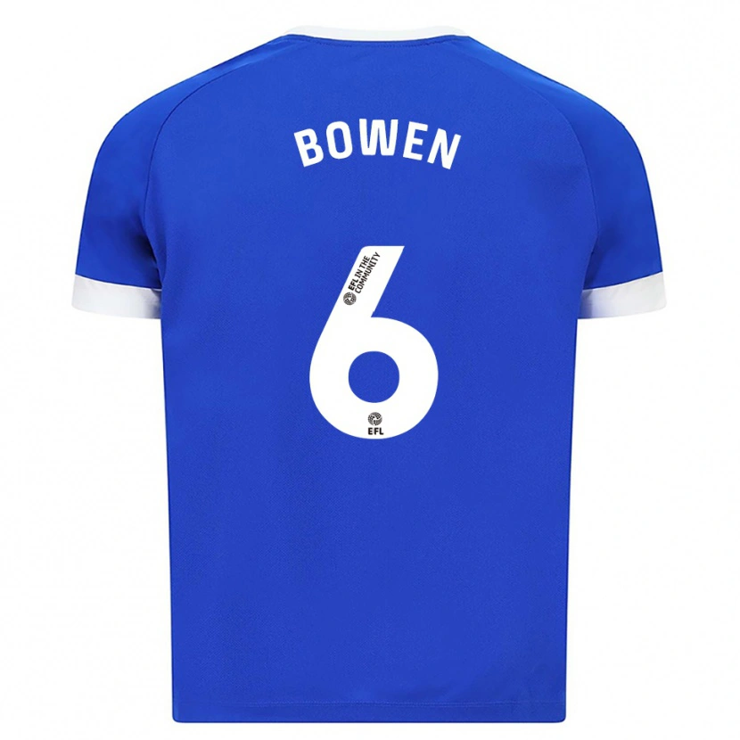 Danxen Kvinder Megan Bowen #6 Blå Hvid Hjemmebane Spillertrøjer 2025/26 Trøje T-Shirt