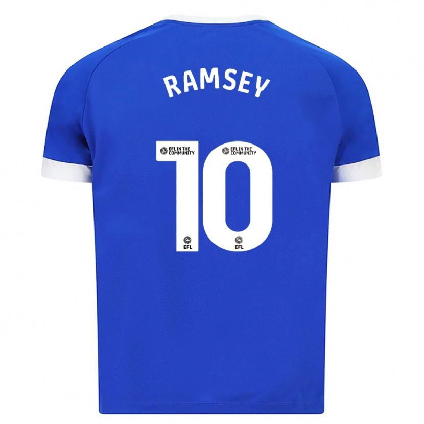 Danxen Kvinder Aaron Ramsey #10 Blå Hvid Hjemmebane Spillertrøjer 2025/26 Trøje T-Shirt