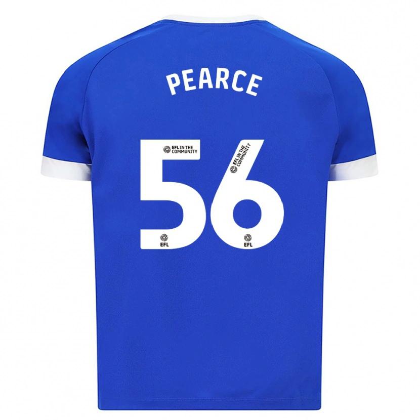 Danxen Kvinder Luke Pearce #56 Blå Hvid Hjemmebane Spillertrøjer 2025/26 Trøje T-Shirt