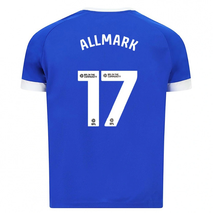 Danxen Kvinder Hayden Allmark #17 Blå Hvid Hjemmebane Spillertrøjer 2025/26 Trøje T-Shirt