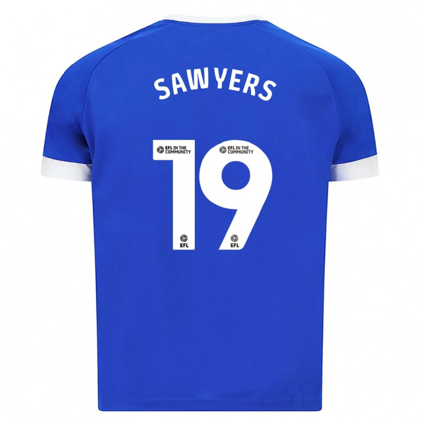 Danxen Kvinder Romaine Sawyers #19 Blå Hvid Hjemmebane Spillertrøjer 2025/26 Trøje T-Shirt