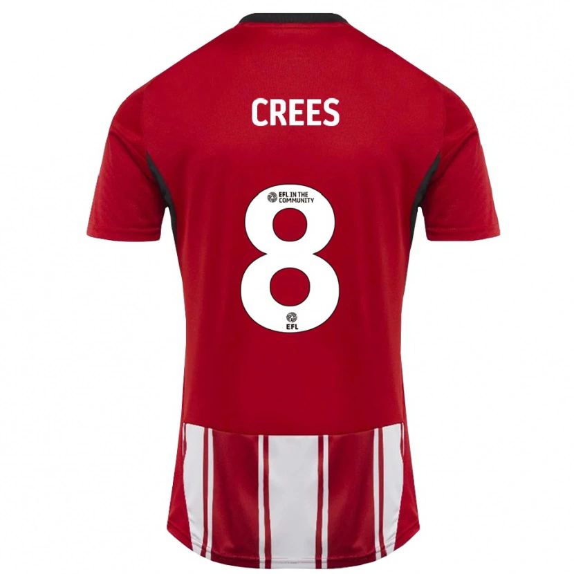 Danxen Kvinder Harry Crees #8 Rød Hvid Sort Hjemmebane Spillertrøjer 2025/26 Trøje T-Shirt