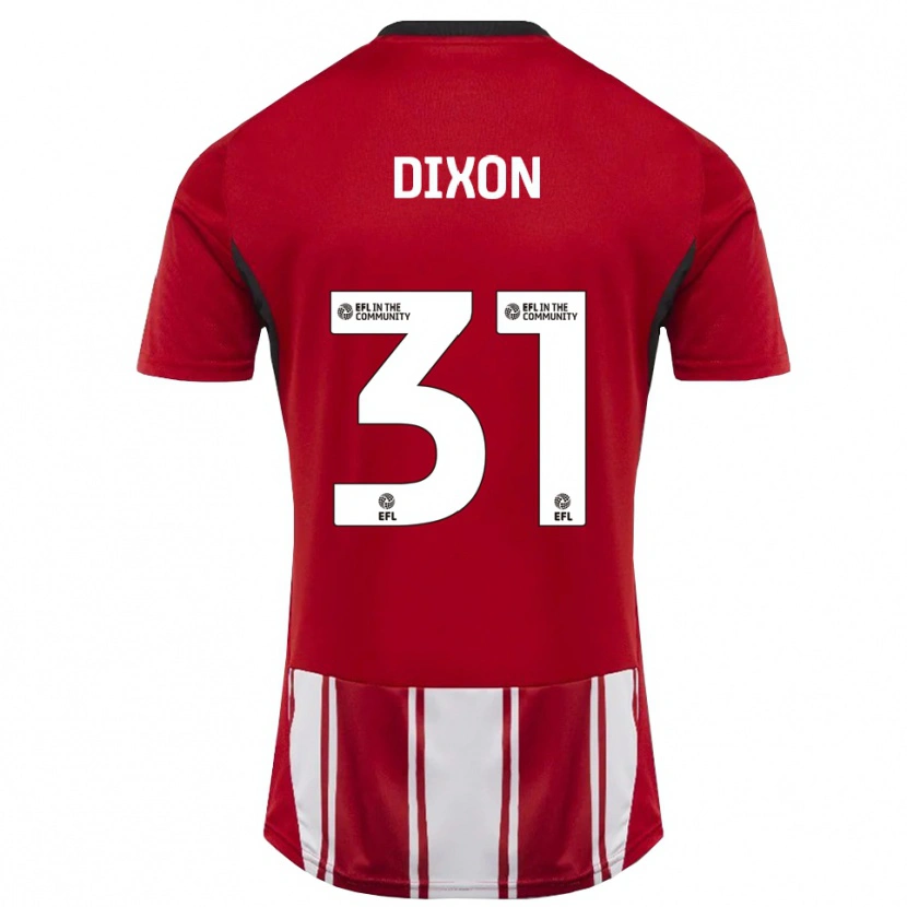 Danxen Kvinder Ellen Dixon #31 Rød Hvid Sort Hjemmebane Spillertrøjer 2025/26 Trøje T-Shirt