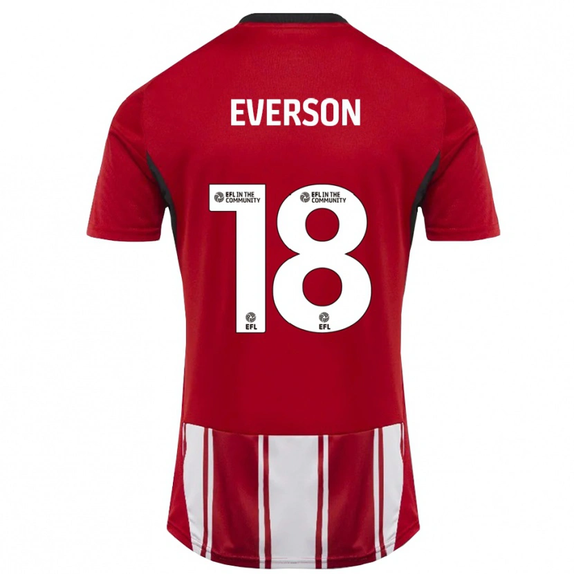 Danxen Kvinder Beth Everson #18 Rød Hvid Sort Hjemmebane Spillertrøjer 2025/26 Trøje T-Shirt