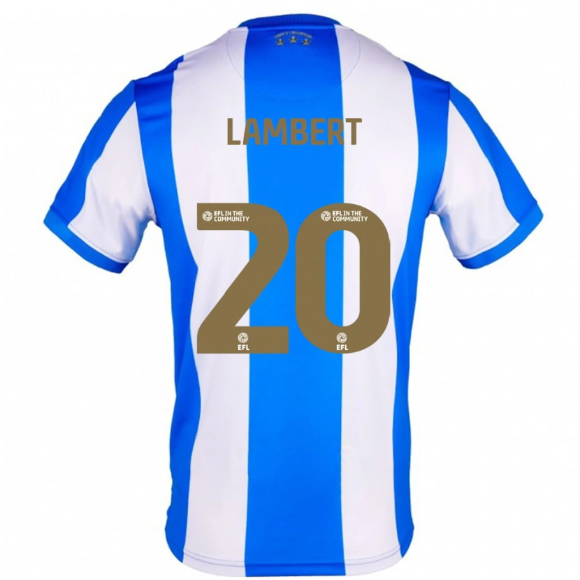 Danxen Kvinder Ellie Lambert #20 Blå Hvid Hjemmebane Spillertrøjer 2025/26 Trøje T-Shirt