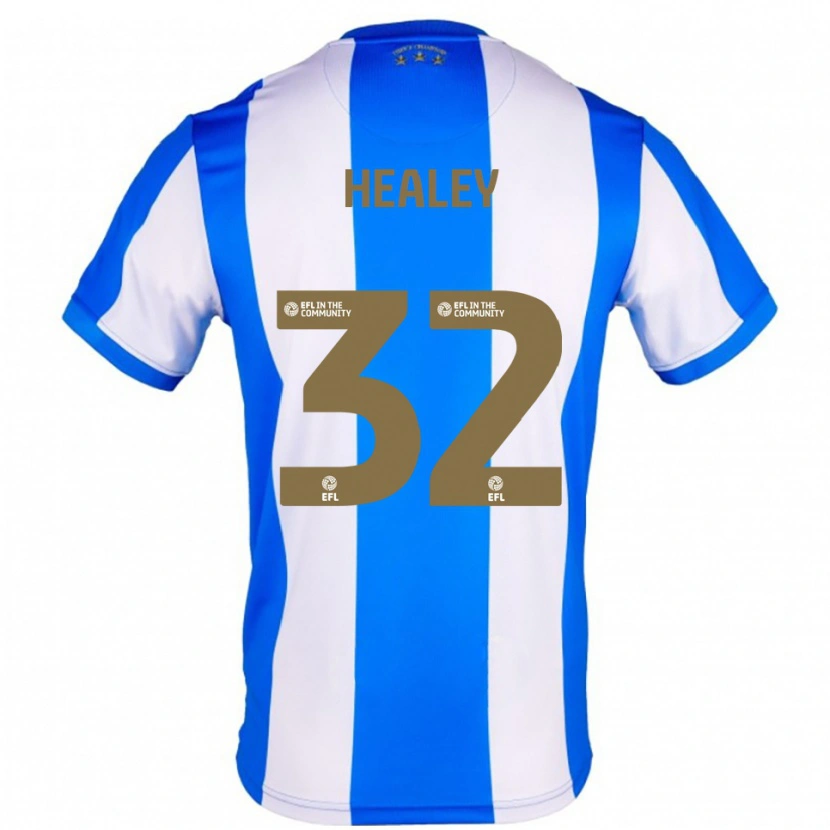 Danxen Kvinder Rhys Healey #32 Blå Hvid Hjemmebane Spillertrøjer 2025/26 Trøje T-Shirt