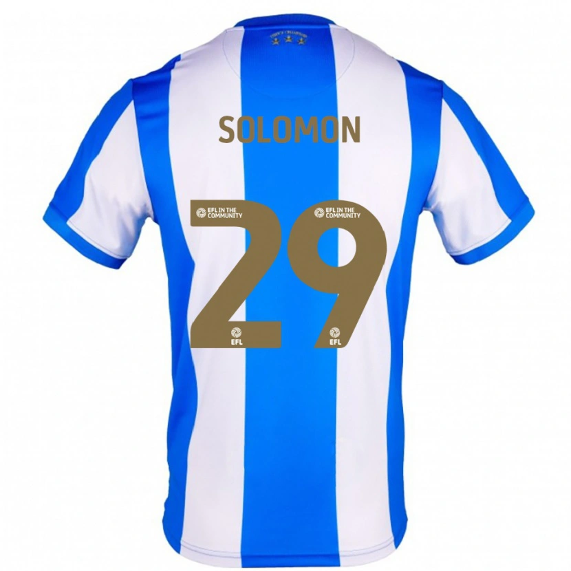Danxen Kvinder Eko Solomon #29 Blå Hvid Hjemmebane Spillertrøjer 2025/26 Trøje T-Shirt