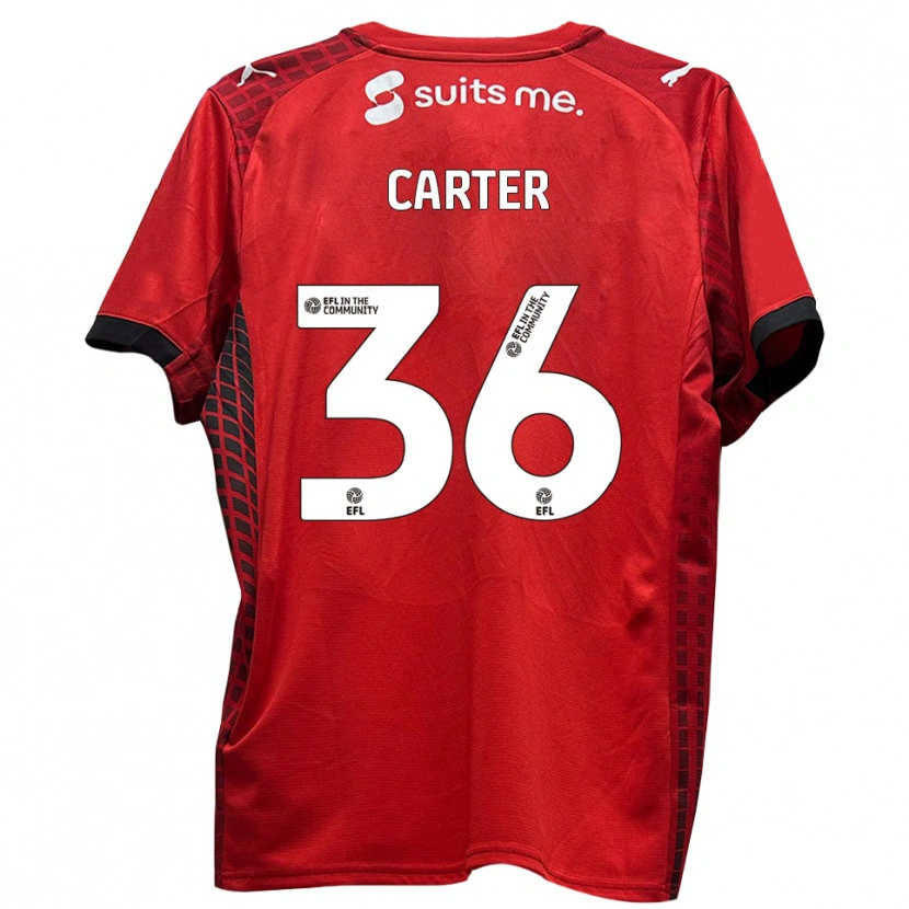 Danxen Kvinder Dan Carter #36 Rød Sort Hjemmebane Spillertrøjer 2025/26 Trøje T-Shirt
