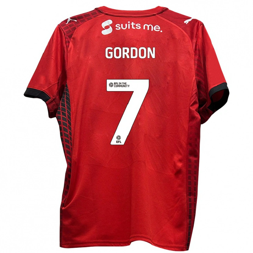Danxen Kvinder Lemar Gordon #7 Rød Sort Hjemmebane Spillertrøjer 2025/26 Trøje T-Shirt