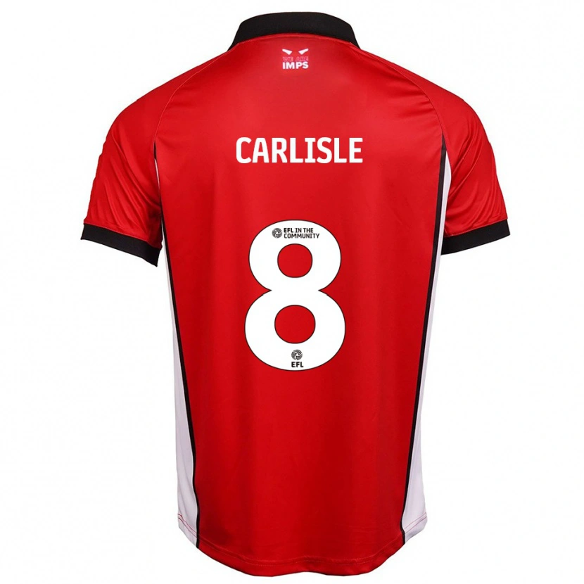 Danxen Kvinder Charlie Carlisle #8 Rød Hvid Hjemmebane Spillertrøjer 2025/26 Trøje T-Shirt
