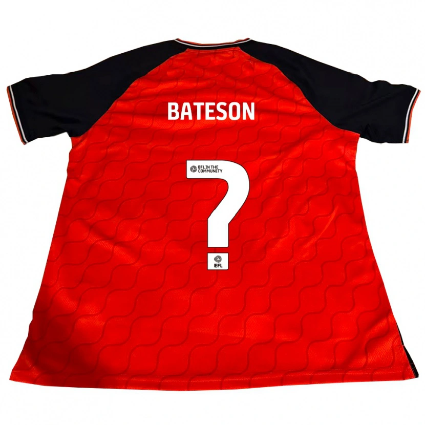 Danxen Kvinder Jack Bateson #0 Orange Sort Hvid Hjemmebane Spillertrøjer 2025/26 Trøje T-Shirt