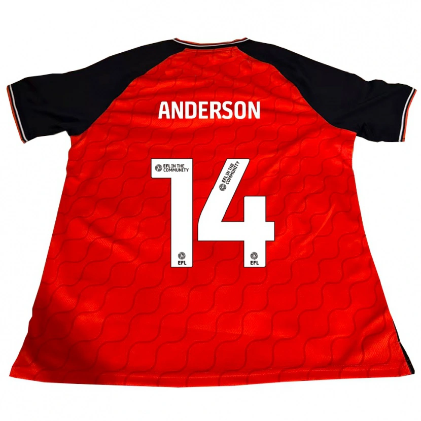 Danxen Kvinder Sam Anderson #14 Orange Sort Hvid Hjemmebane Spillertrøjer 2025/26 Trøje T-Shirt