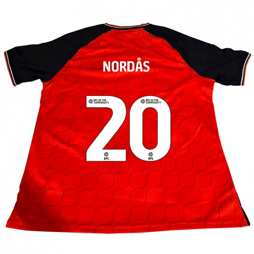 Danxen Kvinder Lasse Nordås #20 Orange Sort Hvid Hjemmebane Spillertrøjer 2025/26 Trøje T-Shirt