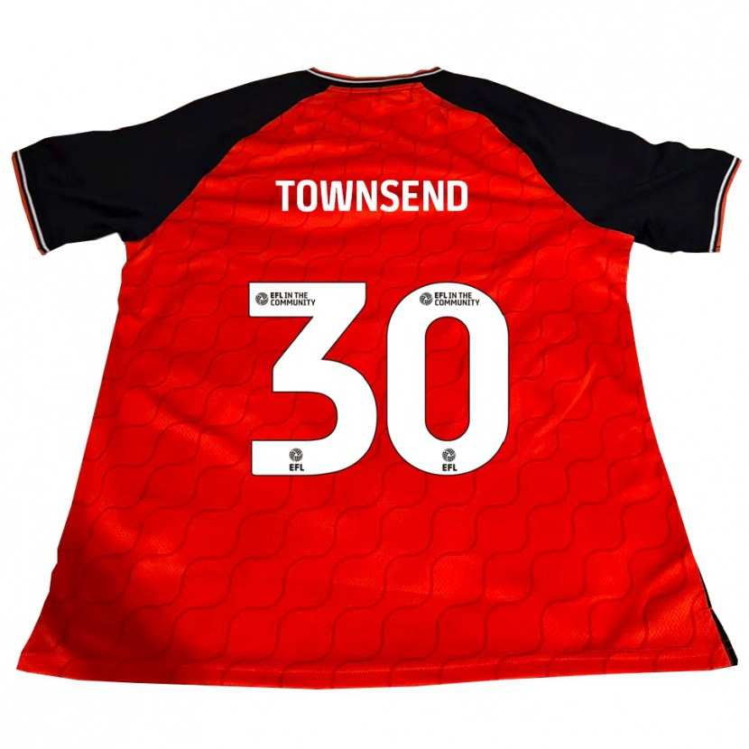Danxen Kvinder Andros Townsend #30 Orange Sort Hvid Hjemmebane Spillertrøjer 2025/26 Trøje T-Shirt