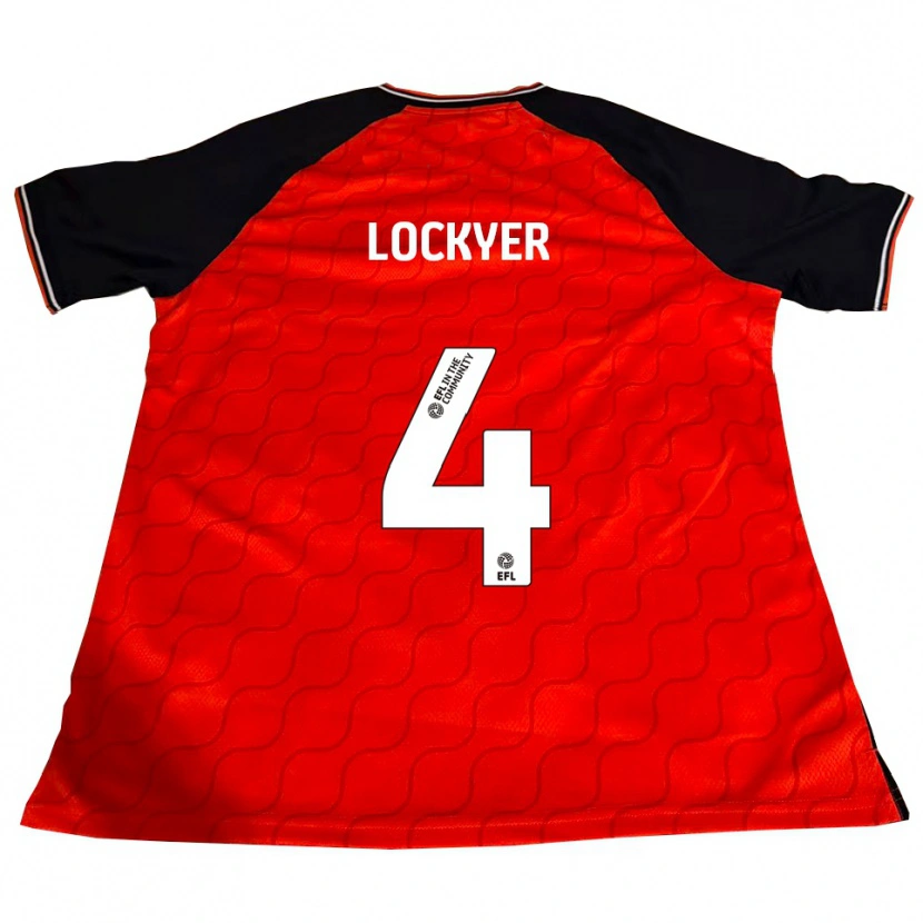 Danxen Kvinder Tom Lockyer #4 Orange Sort Hvid Hjemmebane Spillertrøjer 2025/26 Trøje T-Shirt
