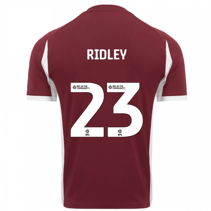 Danxen Kvinder Paige Ridley #23 Burgunder Hvid Hjemmebane Spillertrøjer 2025/26 Trøje T-Shirt