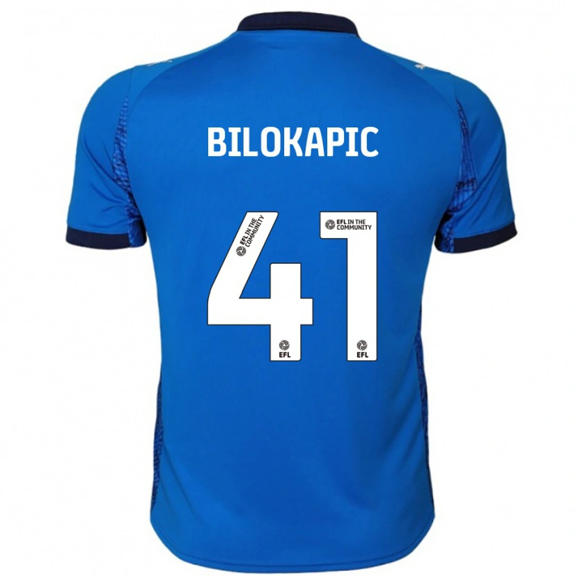 Danxen Kvinder Nicholas Bilokapic #41 Blå Hvid Hjemmebane Spillertrøjer 2025/26 Trøje T-Shirt