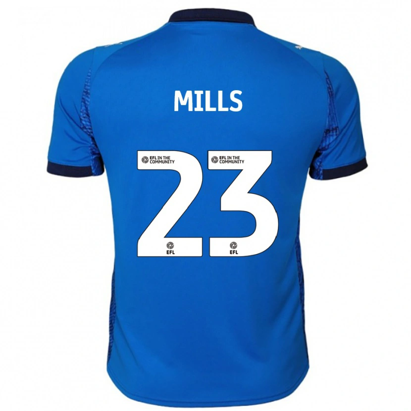 Danxen Kvinder Harley Mills #23 Blå Hvid Hjemmebane Spillertrøjer 2025/26 Trøje T-Shirt