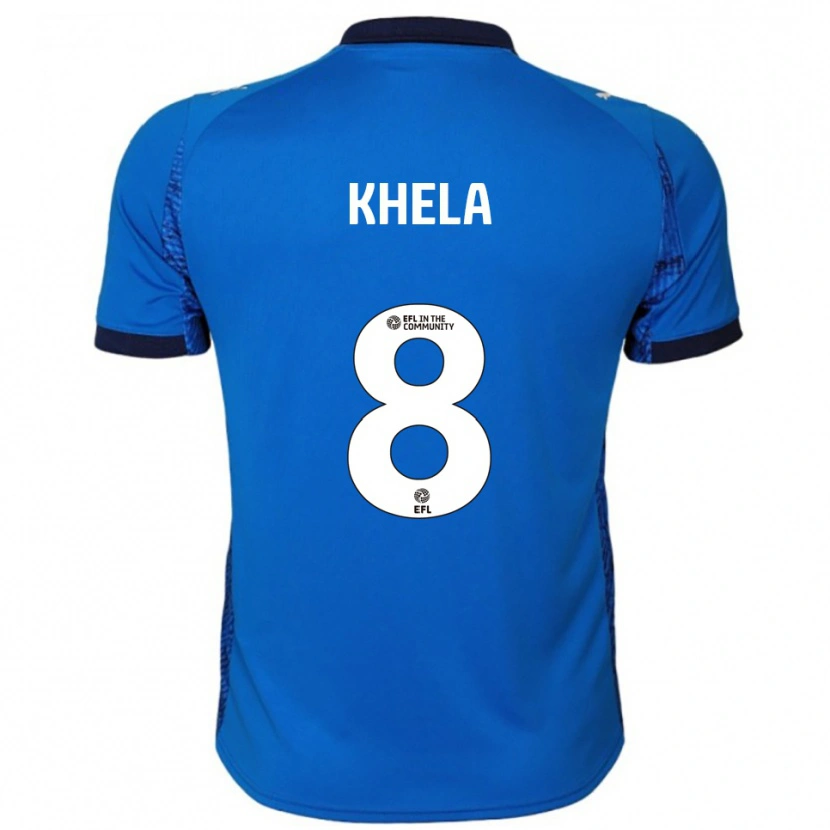 Danxen Kvinder Brandon Khela #8 Blå Hvid Hjemmebane Spillertrøjer 2025/26 Trøje T-Shirt