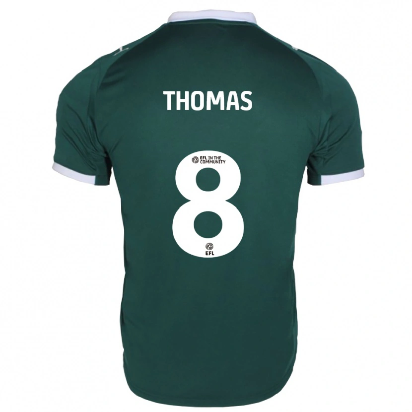 Danxen Kvinder Lewis Thomas #8 Grøn Hvid Hjemmebane Spillertrøjer 2025/26 Trøje T-Shirt