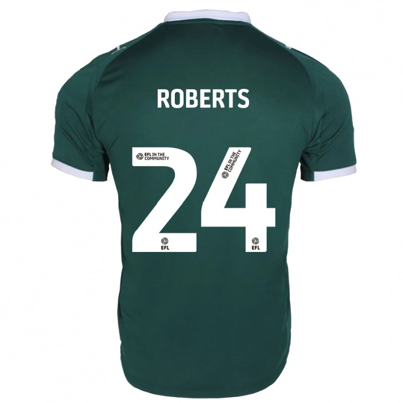 Danxen Kvinder Caleb Roberts #24 Grøn Hvid Hjemmebane Spillertrøjer 2025/26 Trøje T-Shirt