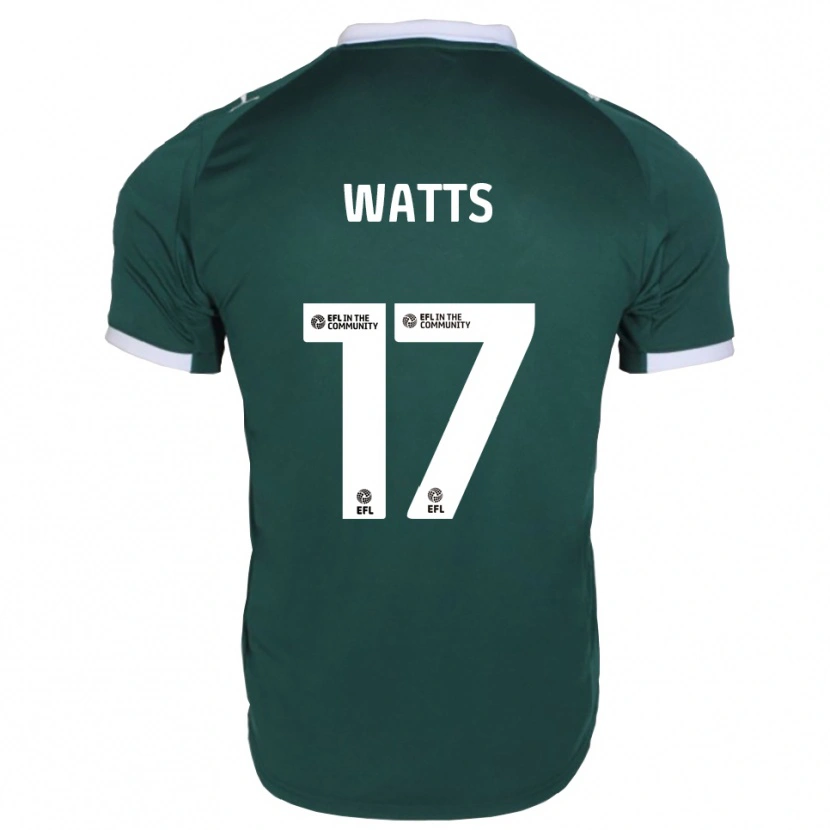 Danxen Kvinder Caleb Watts #17 Grøn Hvid Hjemmebane Spillertrøjer 2025/26 Trøje T-Shirt