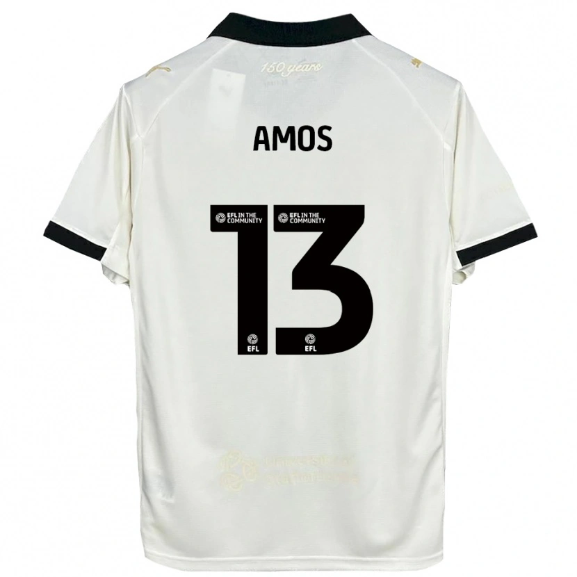 Danxen Kvinder Ben Amos #13 Off-White Sort Hjemmebane Spillertrøjer 2025/26 Trøje T-Shirt