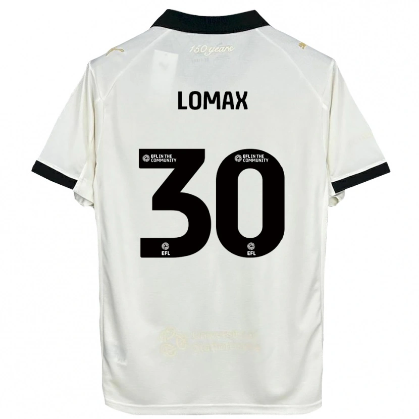 Danxen Kvinder Ben Lomax #30 Off-White Sort Hjemmebane Spillertrøjer 2025/26 Trøje T-Shirt
