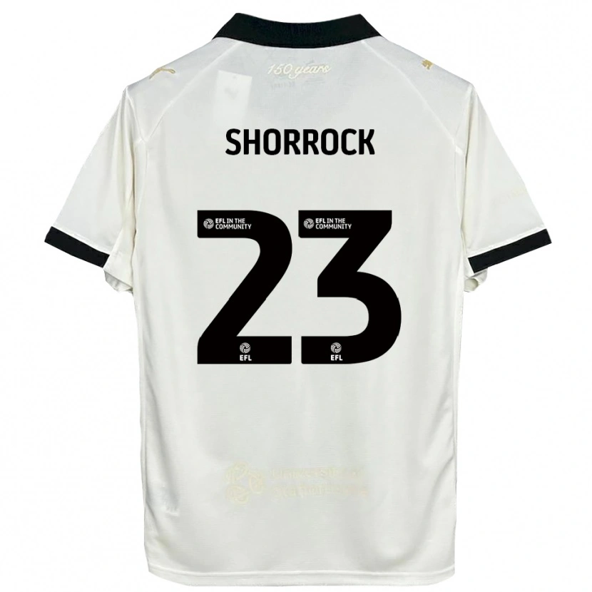 Danxen Kvinder Jack Shorrock #23 Off-White Sort Hjemmebane Spillertrøjer 2025/26 Trøje T-Shirt