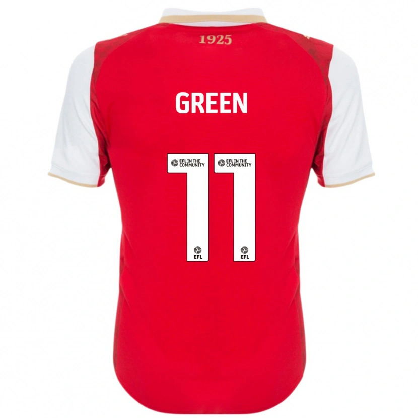 Danxen Kvinder Andre Green #11 Rød Hvid Hjemmebane Spillertrøjer 2025/26 Trøje T-Shirt