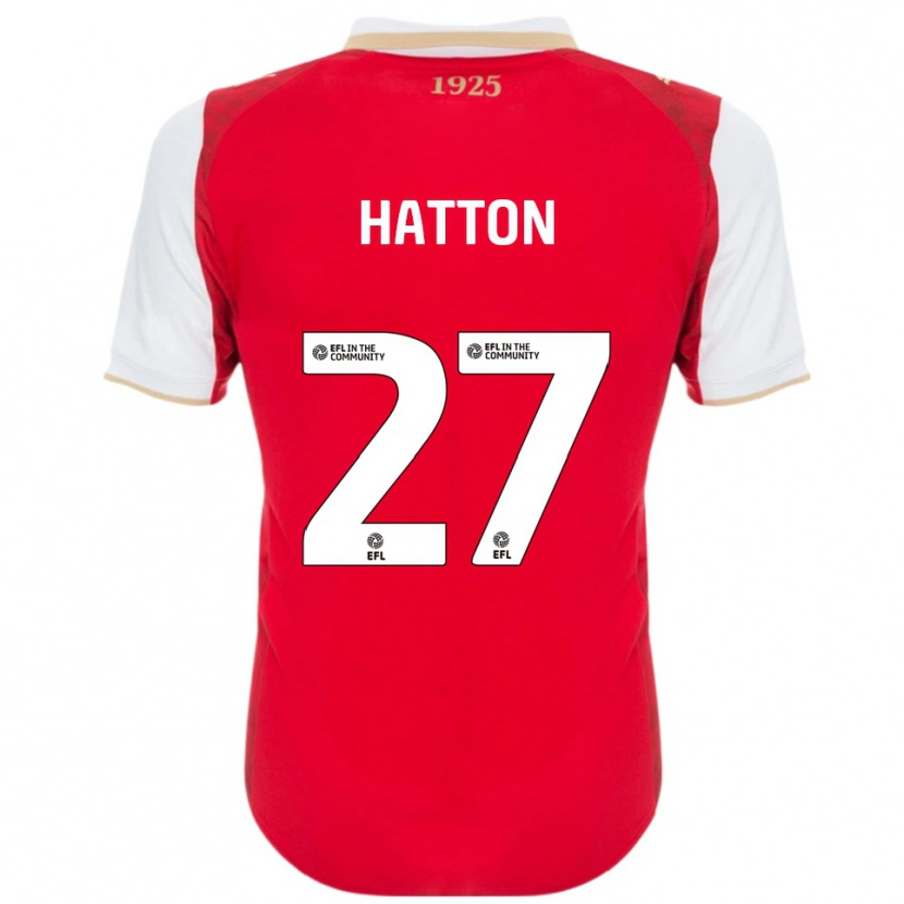 Danxen Kvinder Ben Hatton #27 Rød Hvid Hjemmebane Spillertrøjer 2025/26 Trøje T-Shirt
