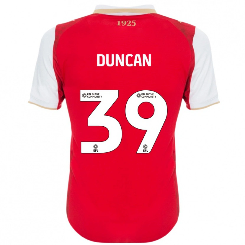 Danxen Kvinder Harrison Duncan #39 Rød Hvid Hjemmebane Spillertrøjer 2025/26 Trøje T-Shirt